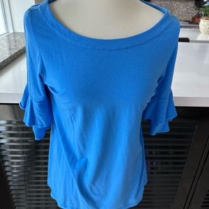 Lilly Pulitzer blue cotton shirt is medium